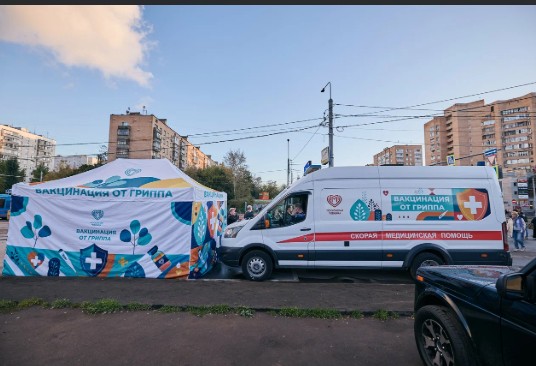 Новогиреевцы  могут сделать прививку от гриппа в мобильном пункте на Зелёном проспекте